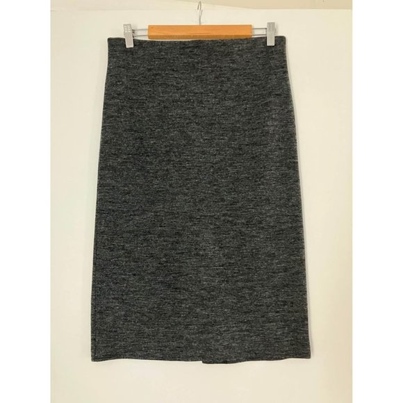 LOFT charcoal grey pencil skirt with slit - Picture 2 of 8